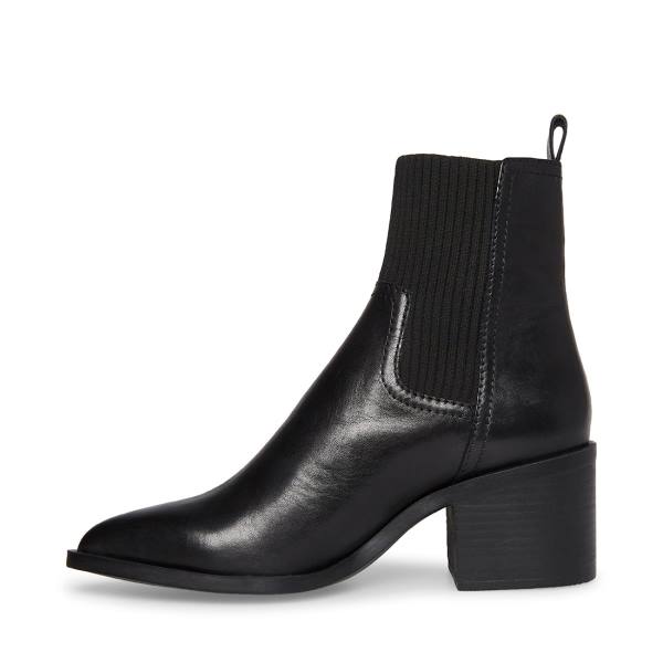 Botki Damskie Steve Madden Abriel Skórzane Czarne | SM-237EF