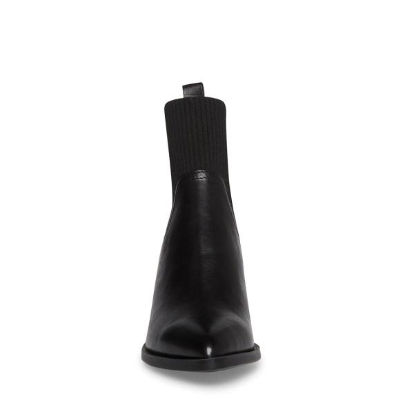 Botki Damskie Steve Madden Abriel Skórzane Czarne | SM-237EF