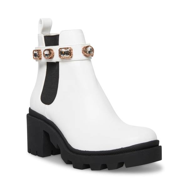 Botki Damskie Steve Madden Amulet Białe | SM-913KV