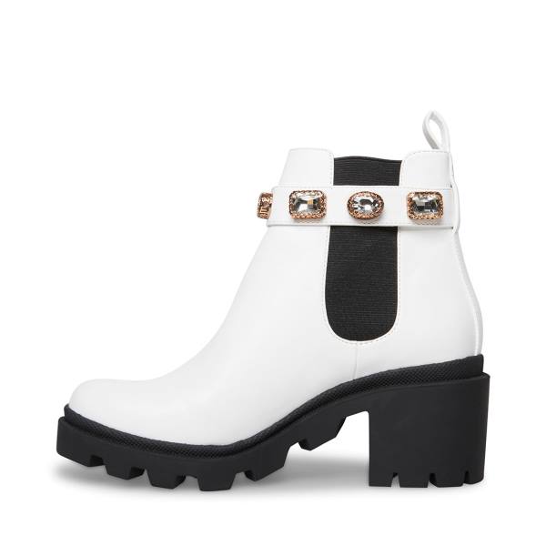 Botki Damskie Steve Madden Amulet Białe | SM-913KV