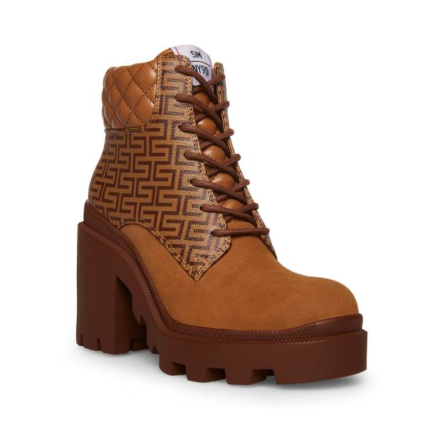 Botki Damskie Steve Madden Aryn Tan Brązowe Kolorowe | SM-417DM