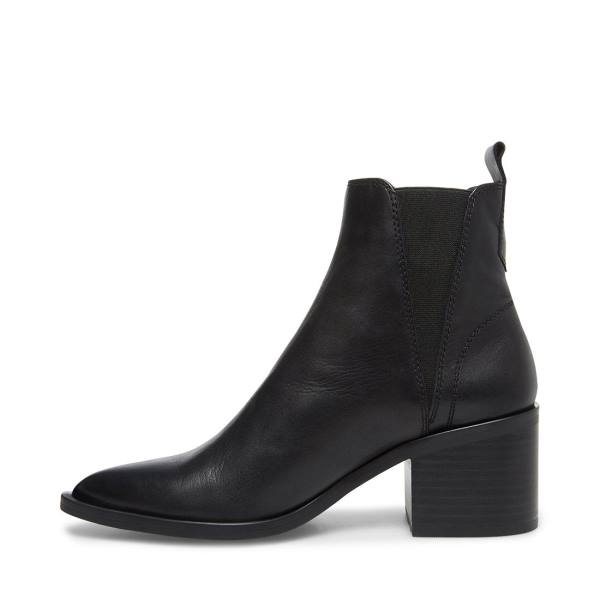 Botki Damskie Steve Madden Audience Skórzane Czarne | SM-820RS
