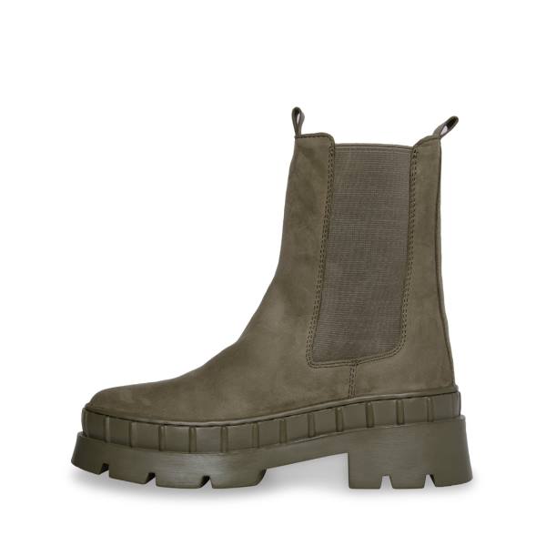 Botki Damskie Steve Madden Barclay Skórzane Zielone | SM-165RJ
