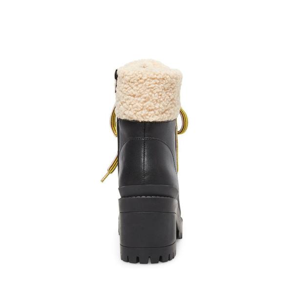 Botki Damskie Steve Madden Bundleup Skórzane Czarne | SM-531FI