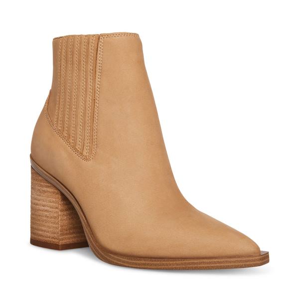 Botki Damskie Steve Madden Catreena Tan Nubuck Brązowe | SM-679RN