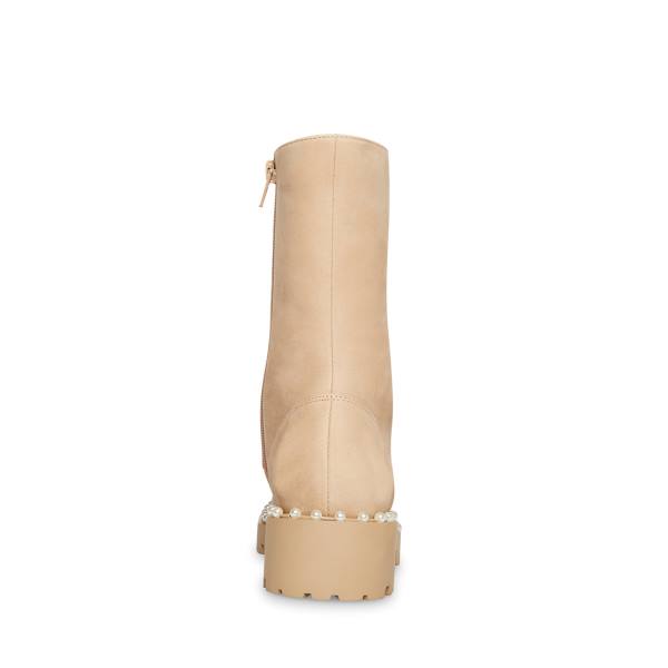 Botki Damskie Steve Madden Conrad Bone Nubuck Beżowe | SM-594MF