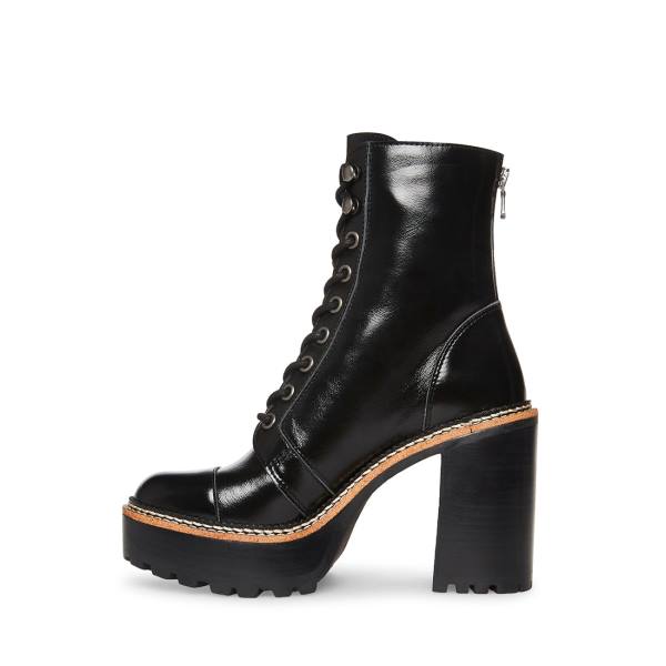 Botki Damskie Steve Madden Core Skórzane Czarne | SM-653UI