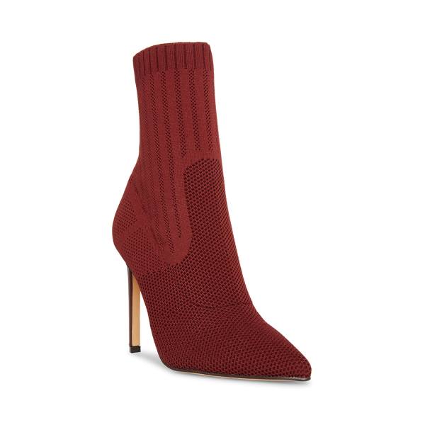 Botki Damskie Steve Madden Discreet Burgundy Bordowe | SM-791AQ