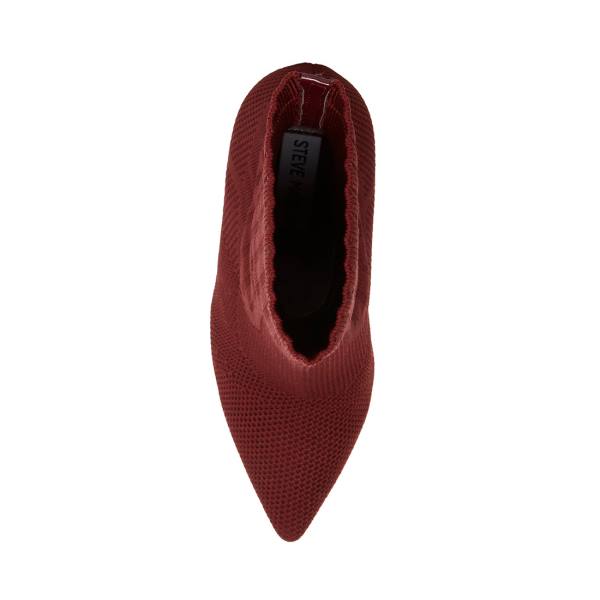 Botki Damskie Steve Madden Discreet Burgundy Bordowe | SM-791AQ