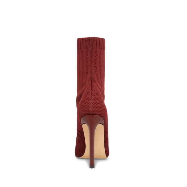 Botki Damskie Steve Madden Discreet Burgundy Bordowe | SM-791AQ