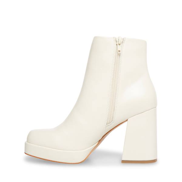 Botki Damskie Steve Madden Edsel Bone Skórzane Beżowe | SM-985FV