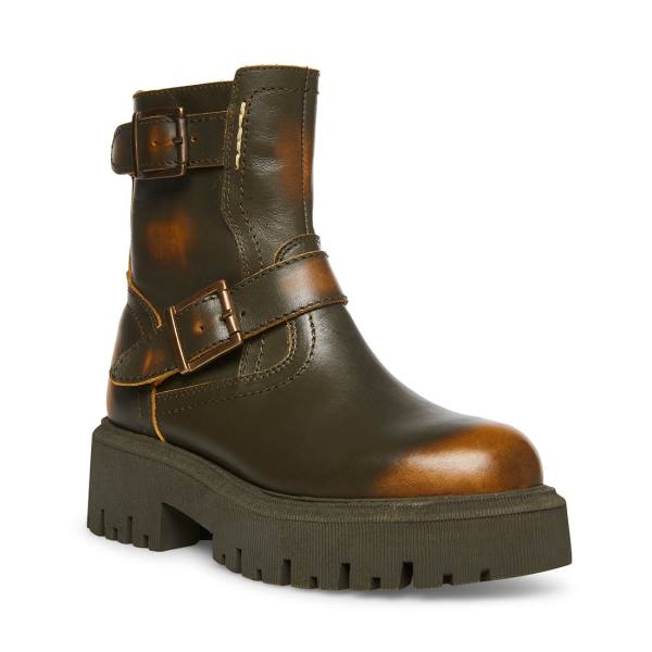 Botki Damskie Steve Madden Excursion Distressed Brązowe | SM-348KZ