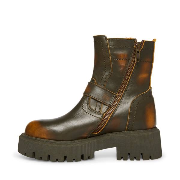 Botki Damskie Steve Madden Excursion Distressed Brązowe | SM-348KZ
