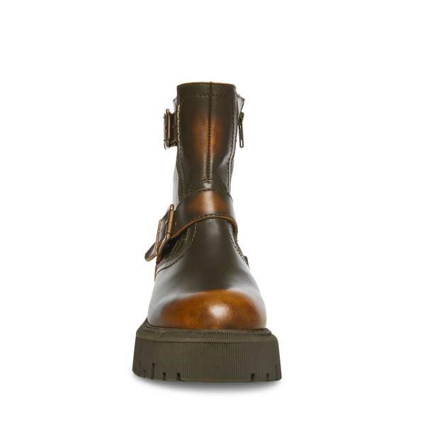 Botki Damskie Steve Madden Excursion Distressed Brązowe | SM-348KZ
