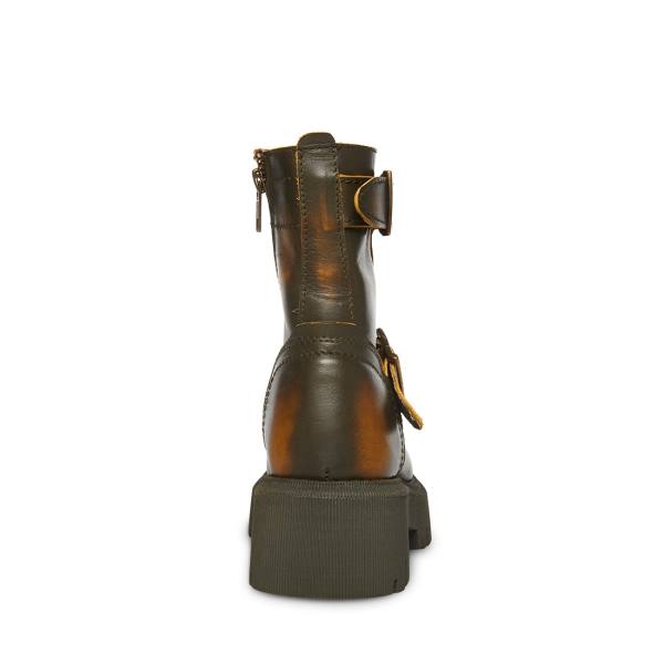 Botki Damskie Steve Madden Excursion Distressed Brązowe | SM-348KZ