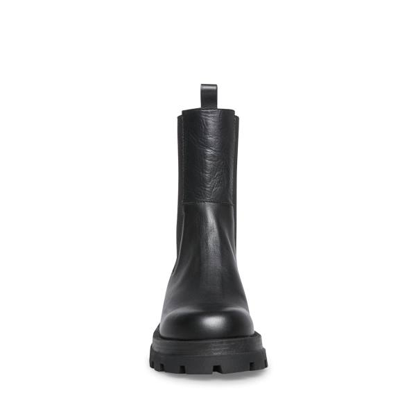 Botki Damskie Steve Madden Explorer Skórzane Czarne | SM-478DH