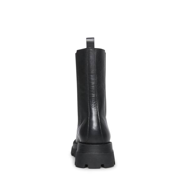 Botki Damskie Steve Madden Explorer Skórzane Czarne | SM-478DH