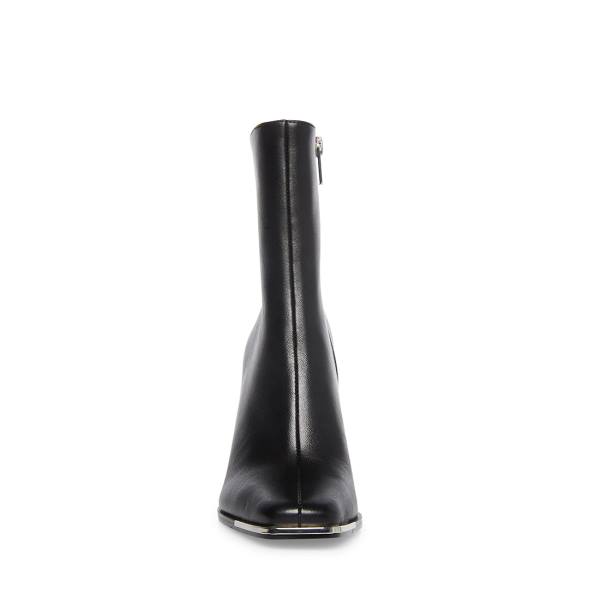 Botki Damskie Steve Madden Falcon Skórzane Czarne | SM-307RD