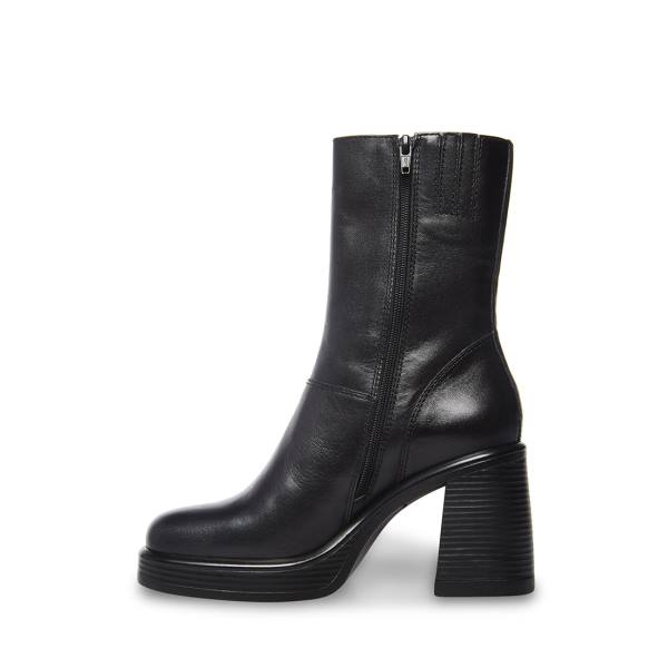 Botki Damskie Steve Madden Fantsie Skórzane Czarne | SM-341FK