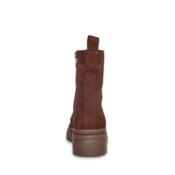 Botki Damskie Steve Madden Jamisyn Nubuck Brązowe | SM-981WJ