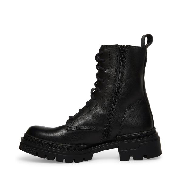 Botki Damskie Steve Madden Jamisyn Skórzane Czarne | SM-324OM