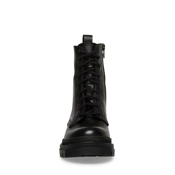 Botki Damskie Steve Madden Jamisyn Skórzane Czarne | SM-324OM