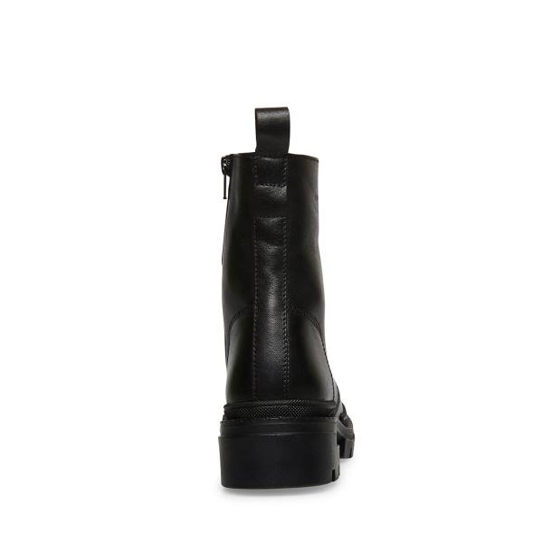 Botki Damskie Steve Madden Jamisyn Skórzane Czarne | SM-324OM