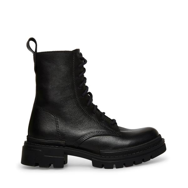 Botki Damskie Steve Madden Jamisyn Skórzane Czarne | SM-324OM