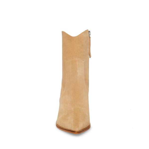 Botki Damskie Steve Madden Janetta Sand Zamszowe Brązowe | SM-791LB
