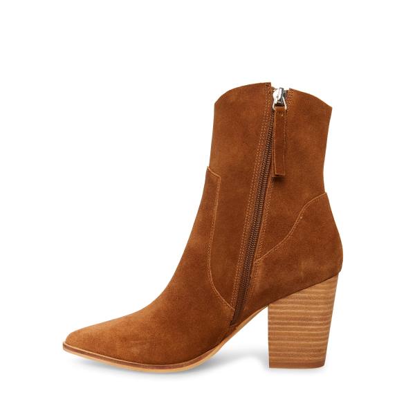 Botki Damskie Steve Madden Janetta Zamszowe Brązowe | SM-367FD