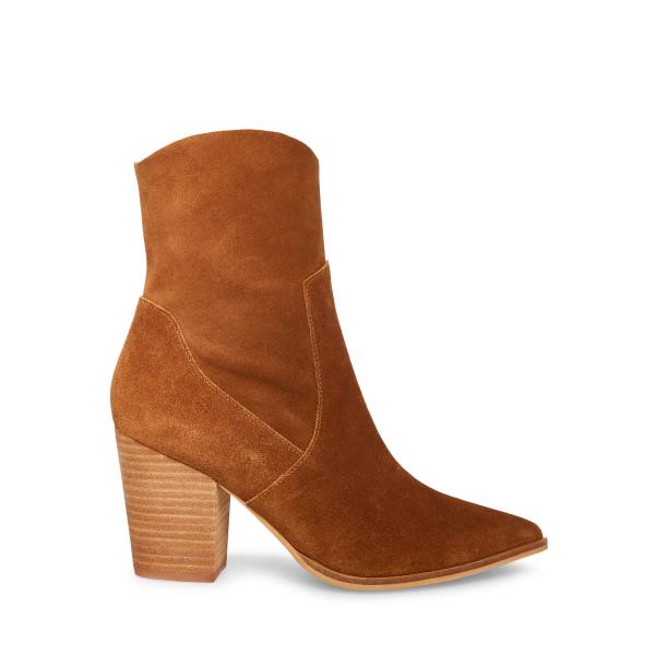 Botki Damskie Steve Madden Janetta Zamszowe Brązowe | SM-367FD
