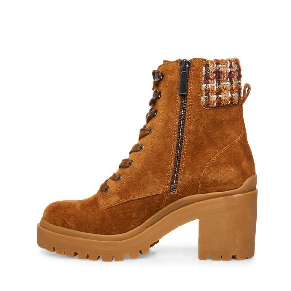 Botki Damskie Steve Madden Jaydin-f Zamszowe Brązowe | SM-684ZI
