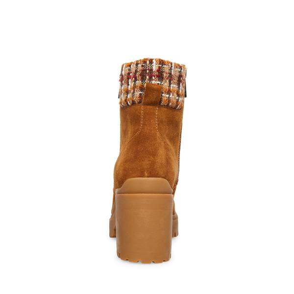 Botki Damskie Steve Madden Jaydin-f Zamszowe Brązowe | SM-684ZI