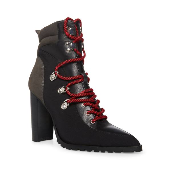 Botki Damskie Steve Madden Karey Czarne Kolorowe | SM-184NB
