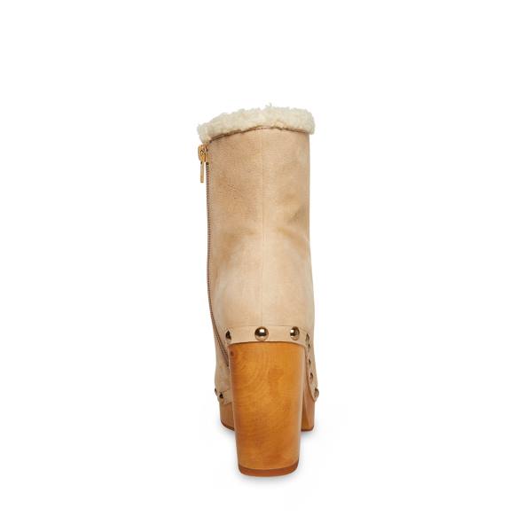 Botki Damskie Steve Madden Kent Sand Zamszowe Brązowe | SM-318NW
