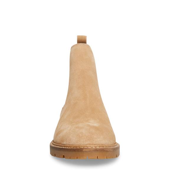 Botki Damskie Steve Madden Leopold Tan Zamszowe Brązowe | SM-793JF