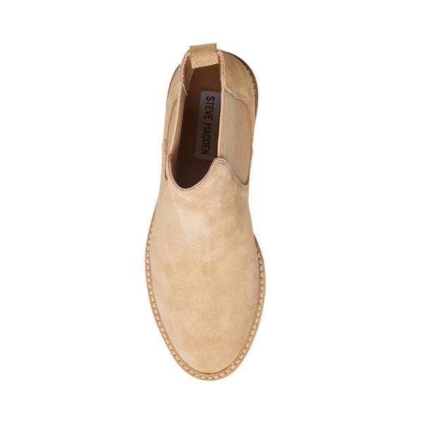 Botki Damskie Steve Madden Leopold Tan Zamszowe Brązowe | SM-793JF