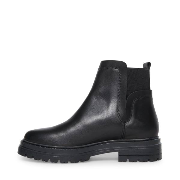 Botki Damskie Steve Madden Moira Skórzane Czarne | SM-726JK