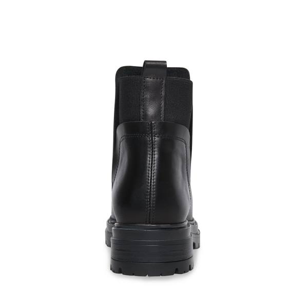 Botki Damskie Steve Madden Moira Skórzane Czarne | SM-726JK