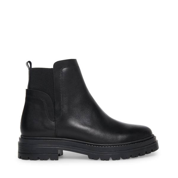 Botki Damskie Steve Madden Moira Skórzane Czarne | SM-726JK