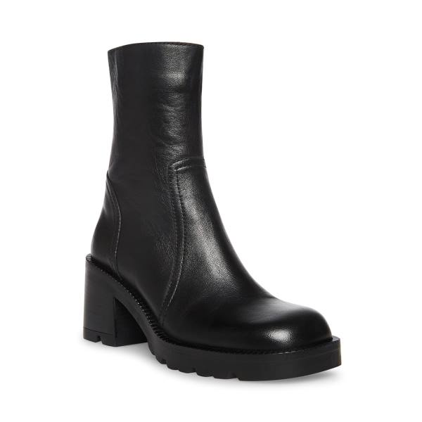 Botki Damskie Steve Madden Naya Skórzane Czarne | SM-375TC