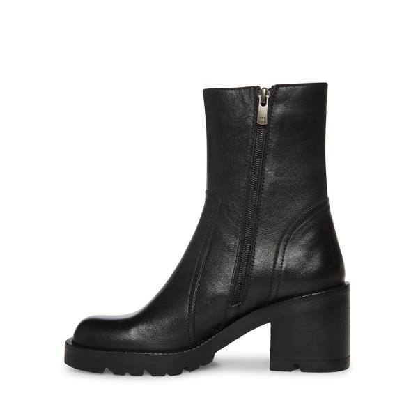 Botki Damskie Steve Madden Naya Skórzane Czarne | SM-375TC