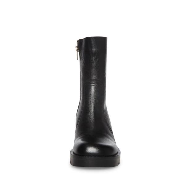 Botki Damskie Steve Madden Naya Skórzane Czarne | SM-375TC