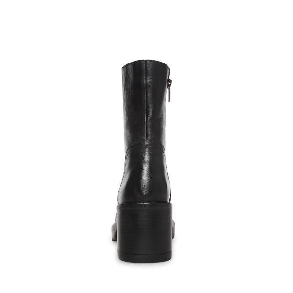 Botki Damskie Steve Madden Naya Skórzane Czarne | SM-375TC