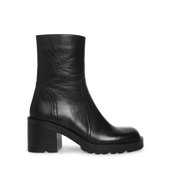 Botki Damskie Steve Madden Naya Skórzane Czarne | SM-375TC