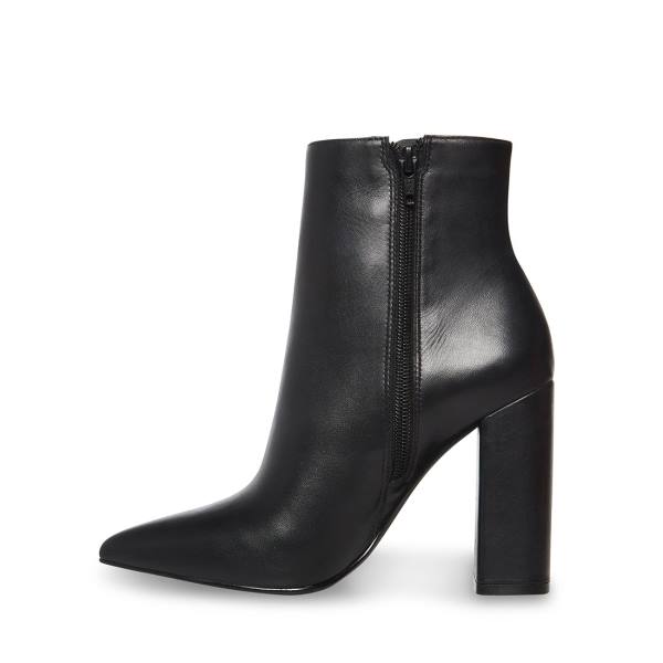 Botki Damskie Steve Madden Noticed Skórzane Czarne | SM-814LX