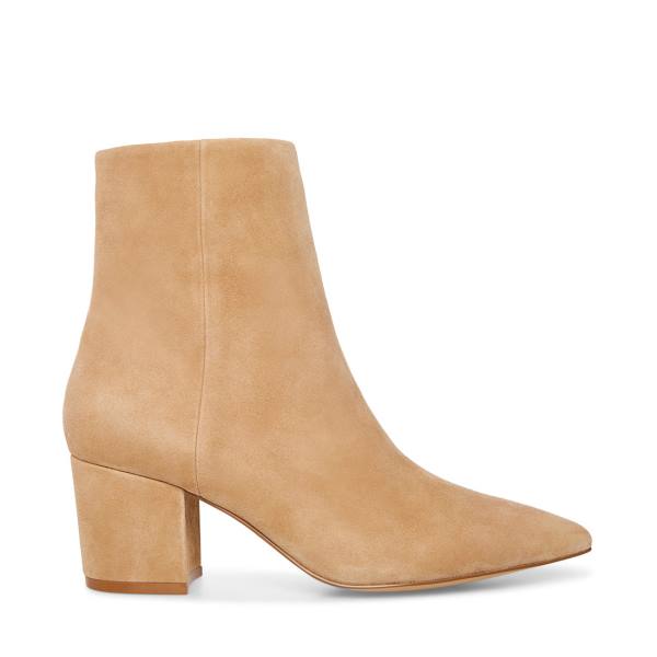 Botki Damskie Steve Madden Ossie Tan Zamszowe Brązowe | SM-867FB