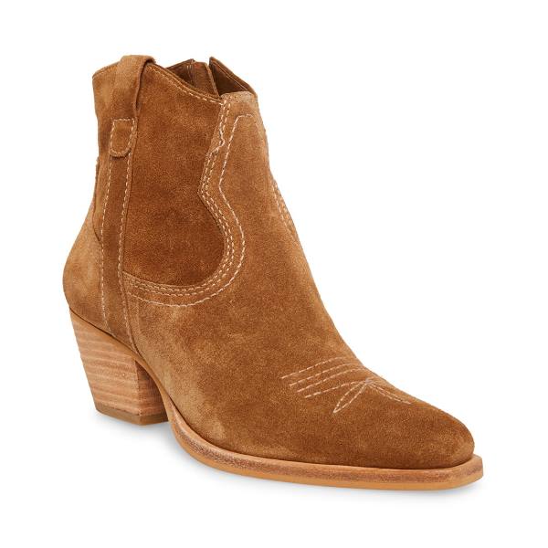 Botki Damskie Steve Madden Perkins Taupe Zamszowe Szare Brązowe | SM-301JB