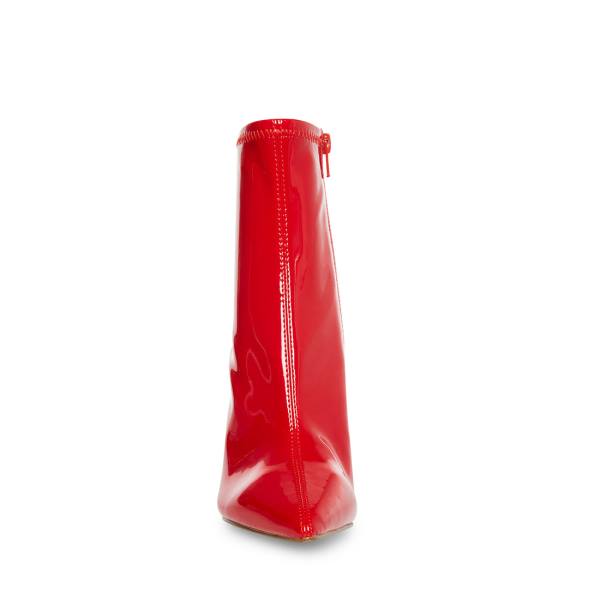 Botki Damskie Steve Madden Posse Lakierowana Czerwone | SM-485JA