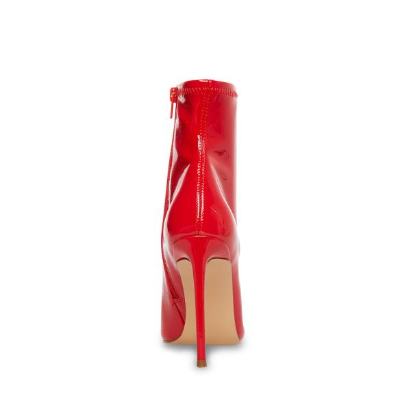 Botki Damskie Steve Madden Posse Lakierowana Czerwone | SM-485JA